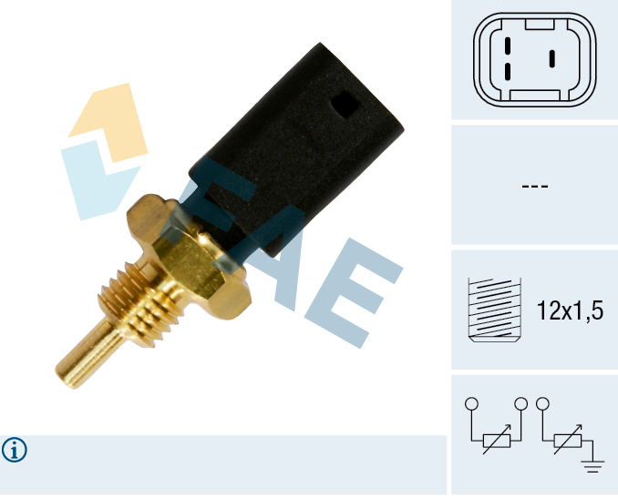 Fae Schwarz Sensor, Kühlmitteltemperatur 33721 - Bild 4