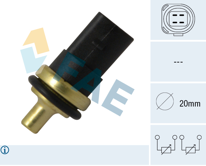FAE 33781 Sensor für Kühlmitteltemperatur Sensor Kühlmitteltemperatur - Bild 3