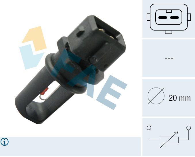 FAE 33505 Sensor für Ansauglufttemperatur Sensor für für Opel - Bild 3