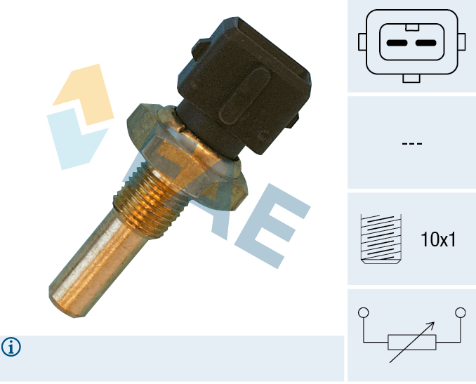 FAE 33145 Temperatur Sensor, schwarz - Bild 5