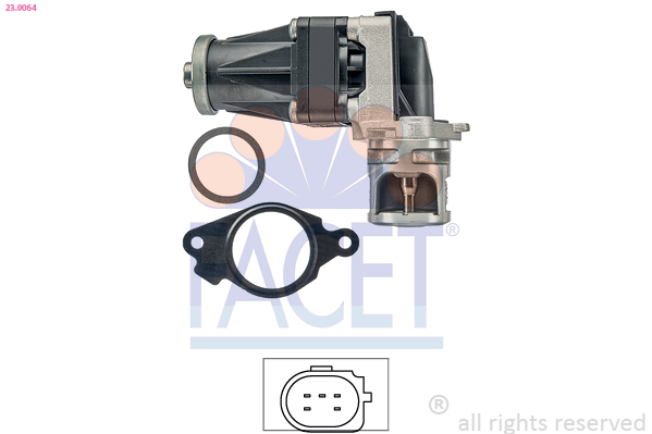 FACET AGR-Ventil 230064 für Opel Fiat LANCIA CHEVROLET GM Vaughall Peugeot