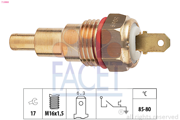 FACET Temperaturschalter, Kühlerlüfter 75068 für MITSUBISHI