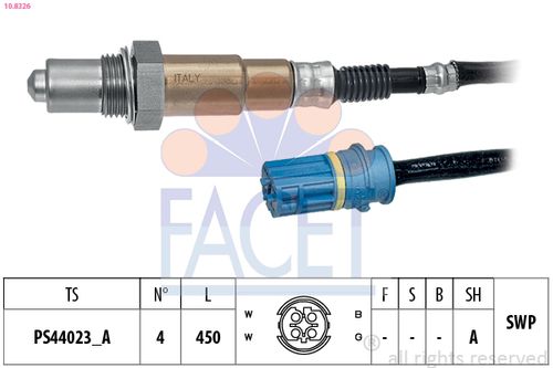 FACET Lambdasonde "Made in Italy - OE Equivalent", Art.-Nr. 10.8326