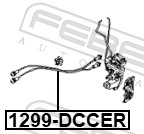FEBEST Seilzug, Türentriegelung  für HYUNDAI 81371-2F000 81372-2F000 1299-DCCER