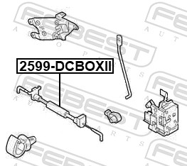 FEBEST Seilzug, Türentriegelung 2599dcboxii für ALFAROME/Fiat/LANCI Citroën/Peugeot