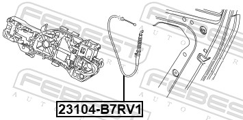 FEBEST Seilzug, Türentriegelung 23104b7rv1 für VAG