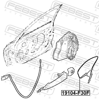 FEBEST Seilzug, Türentriegelung 19104f30f für BMW
