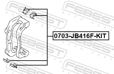 FEBEST Zubehörsatz, Scheibenbremsbelag 0703jb416fkit Vorderachse für Suzuki