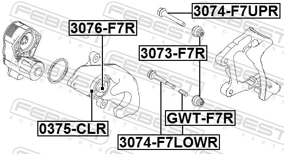 FEBEST Zubehörsatz, Bremssattel gwtf7r Hinterachse für GREAT WALL