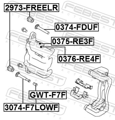 FEBEST Zubehörsatz, Bremssattel gwtf7f Vorderachse für GREAT WALL