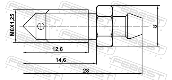 FEBEST Entlüfterschraube/-ventil, Bremssattel 8870006 für Citroën/Peugeot Ford Opel ALFAROME/Fiat/LANCI GM MITSUBISHI HONDA MAZDA MERCEDE