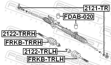 FEBEST Faltenbalg, Lenkung frkbtrlh Vorderachse links für Ford