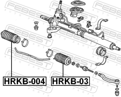 FEBEST Faltenbalg, Lenkung hrkb03 Vorderachse für HONDA NISSAN