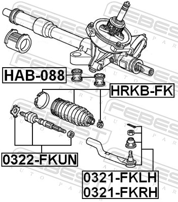 FEBEST Faltenbalg, Lenkung hrkbfk Vorderachse für HONDA