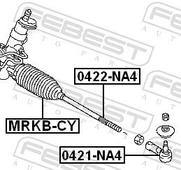 FEBEST Faltenbalg, Lenkung mrkbcy Vorderachse für Citroën/Peugeot MAZDA MITSUBISHI
