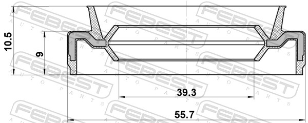 FEBEST Wellendichtring, Antriebswelle 95cds41560910x für HONDA