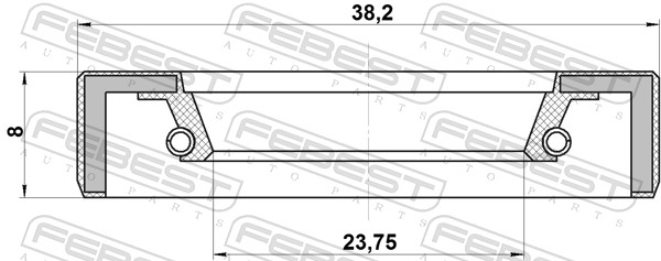 FEBEST Wellendichtring, Antriebswelle 95fby26380808x für Suzuki