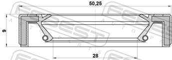FEBEST Wellendichtring, Antriebswelle 95gay30500909l für Subaru