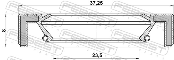 FEBEST Wellendichtring, Antriebswelle 95gay25370808r für TOYOTA