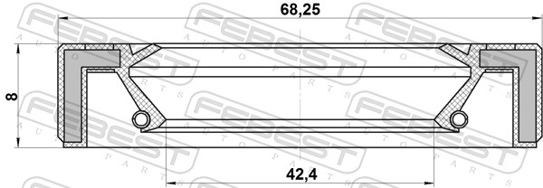 FEBEST Wellendichtring, Antriebswelle 95gay44680808r für HONDA