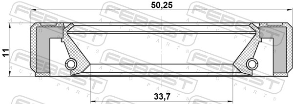 FEBEST Wellendichtring, Antriebswelle 95gby35501111l für Subaru