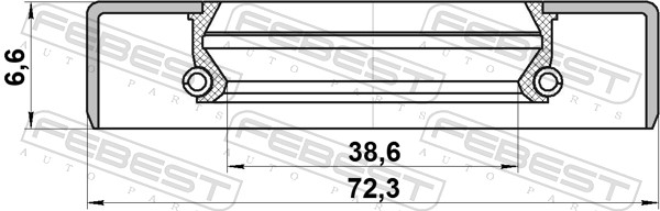 FEBEST Wellendichtring, Antriebswelle 95gdy40720707x für NISSAN
