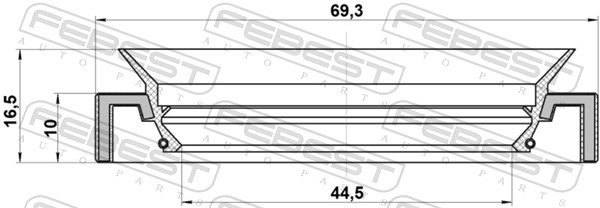 FEBEST Wellendichtring, Antriebswelle 95has46691016c für TOYOTA