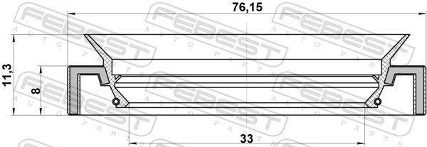 FEBEST Wellendichtring, Antriebswelle 95hay35760813r für HONDA
