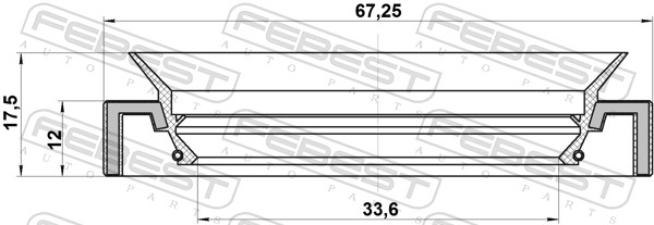FEBEST Wellendichtring, Antriebswelle 95hay35671017r für Subaru NISSAN