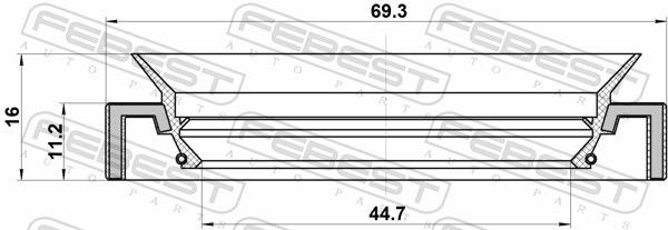 FEBEST Wellendichtring, Antriebswelle 95hay46691119c für TOYOTA