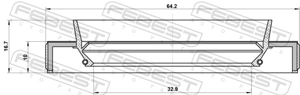 FEBEST Wellendichtring, Antriebswelle 95hbs34641017c für TOYOTA