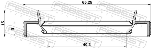 FEBEST Wellendichtring, Antriebswelle 95hby42650915c für GM TOYOTA