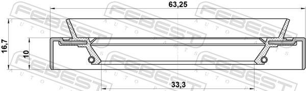 FEBEST Wellendichtring, Antriebswelle 95hds35631016c für TOYOTA