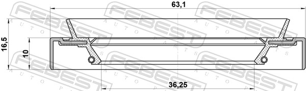 FEBEST Wellendichtring, Antriebswelle 95hds38631016x für TOYOTA