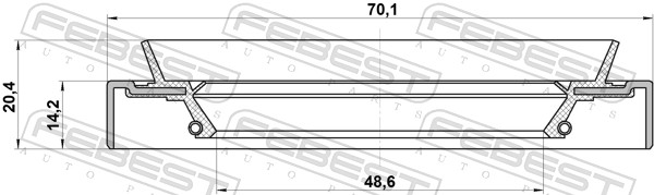 FEBEST Wellendichtring, Antriebswelle 95hds50701420x für NISSAN