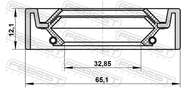 FEBEST Wellendichtring, Antriebswelle 95ids34651212x für Chrysler