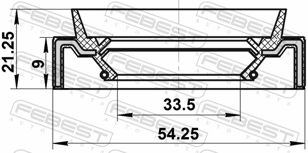 FEBEST Wellendichtring, Antriebswelle 95jas32540921r für TOYOTA