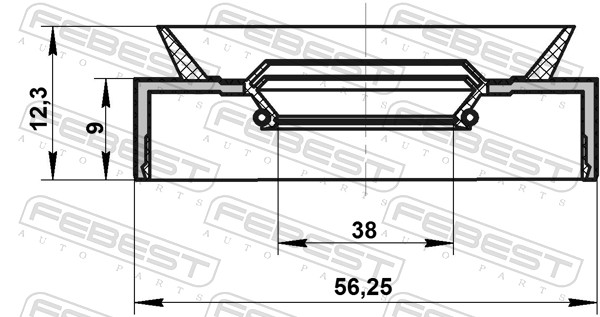 FEBEST Wellendichtring, Antriebswelle 95pay40560912c für HONDA