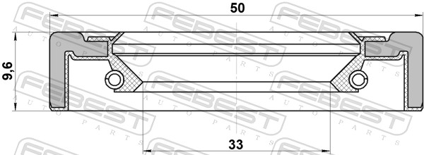 FEBEST Wellendichtring, Antriebswelle tos003 für TOYOTA