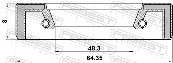 FEBEST Wellendichtring, Antriebswelle 95fay50640808x für RENAULT