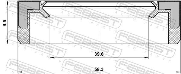 FEBEST Wellendichtring, Antriebswelle 95bas41581010x für ALFAROME/Fiat/LANCI Suzuki