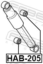 FEBEST Buchse, Stoßdämpfer hab205 für TOYOTA HONDA