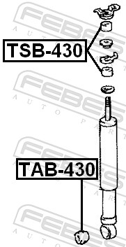 FEBEST Buchse, Stoßdämpfer tab430 für TOYOTA