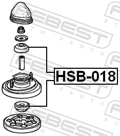 FEBEST Distanzrohr, Stoßdämpfer hsb018 Hinterachse beidseitig für HONDA