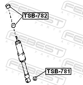 FEBEST Distanzrohr, Stoßdämpfer tsb782 für TOYOTA