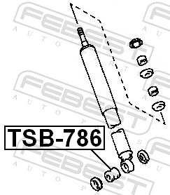 FEBEST Distanzrohr, Stoßdämpfer tsb786 für DAIHATSU TOYOTA