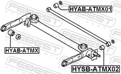 FEBEST Lagerung, Achskörper hyabatmx Hinterachse für HYUNDAI