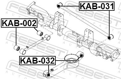 FEBEST Lagerung, Lenker kab031 Hinterachse für HYUNDAI