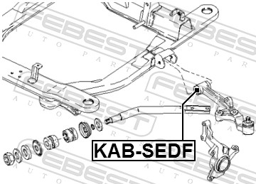 FEBEST Lagerung, Lenker kabsedf Vorderachse unten für HYUNDAI