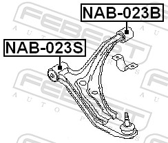 FEBEST Lagerung, Lenker nab023s Vorderachse unten für NISSAN